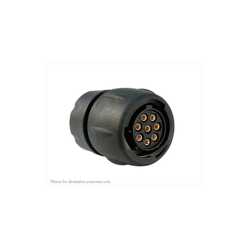 1 pcs - Souriau Circular Connector, 8 Contacts, Cable Mount, Socket, Female, IP68, IP69K, UTS Series