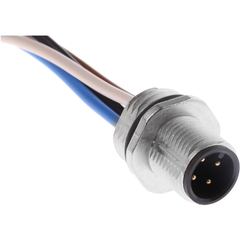 1 pcs - binder Circular Connector, 4 Contacts, Cable Mount, M12 Connector, Plug, Male, IP67, 763 Series