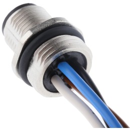 1 pcs - binder Circular Connector, 4 Contacts, Cable Mount, M12 Connector, Plug, Male, IP67, 763 Series