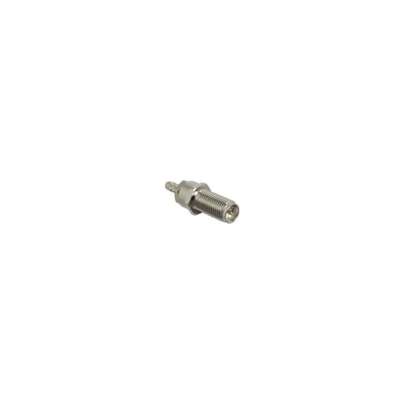 1 pcs : CONREVSMA005 - RF Connectors / Coaxial Connectors RPSMA Fml Blkhd Rear Mnt Crimp, RG-174