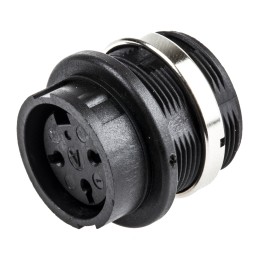 1 pcs - Amphenol, signalmate C091 3 Pole M16 Din Socket, 5.0A, 300 V IP40, Panel Mount