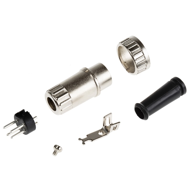 1 pcs - RS PRO 4 Pole Din Plug, 4A, 100 V ac, Bayonet, Male, Cable Mount