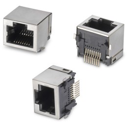 1 pcs - Wurth Elektronik WR-MJ Series Female RJ45 Connector, Surface Mount, Nickel Plated Brass Shield
