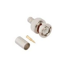 1 pcs : 112122 - RF Connectors / Coaxial Connectors BNC ST CRIMP PLUG RG 59 50 OHM 3PC-DC