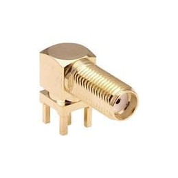 1 pcs : CONSMA002-L-G - RF Connectors / Coaxial Connectors SMA Fml Right Angle PCB Mount, Extended