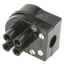 1 pcs - Bulgin Power Connector Cable Mount, Screw Down Termination, 3A, 250 V ac