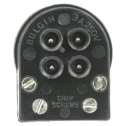 1 pcs - Bulgin Power Connector Cable Mount, Screw Down Termination, 3A, 250 V ac