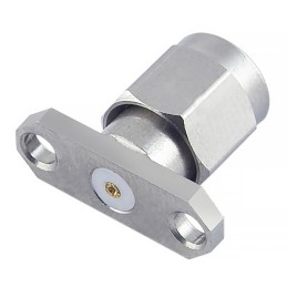 1 pcs - RS PRO Female, Male Flange Mount SMA Connector, 50Ω, Solder Termination, Straight Body
