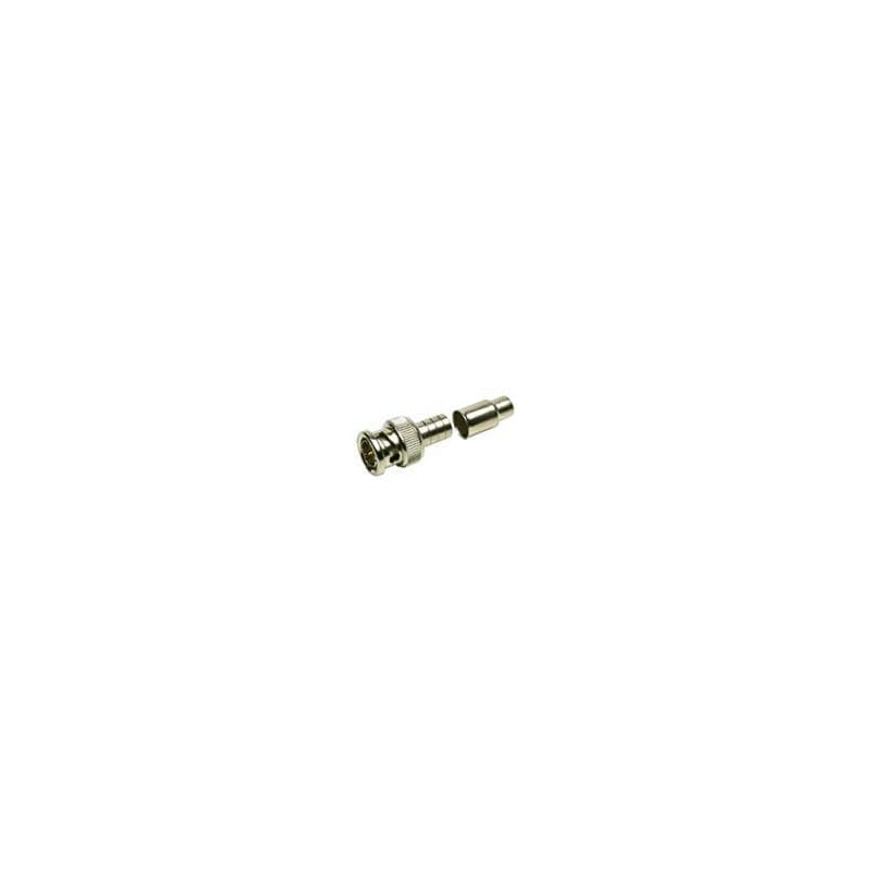 1 pcs : 27-9209 - RF Connectors / Coaxial Connectors BNC STRT CRIMP PLUG 2-PIECE RG6 TEF