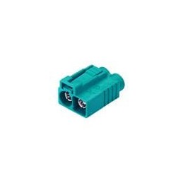 1 pcs : FKDFZDK - RF Connectors / Coaxial Connectors Dual FAKRA Code Z Waterblue Jack