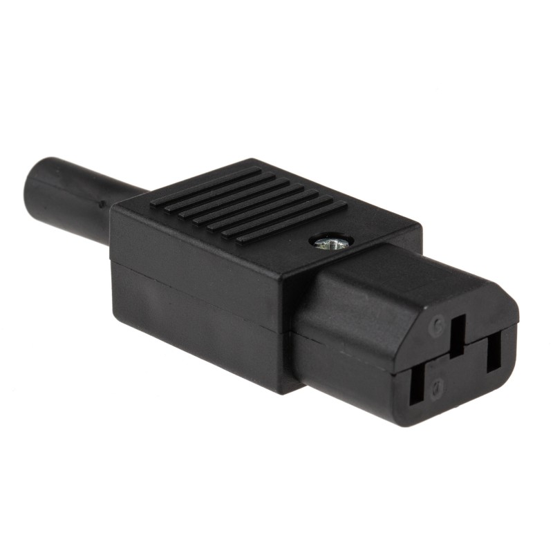 1 pcs - Bulgin C13 Cable Mount IEC Connector Socket, 10A, 250 V
