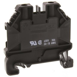 10 pcs - Wieland WT 4 Series Black Feed Through Terminal Block, Single-Level, Screw Termination, ATEX