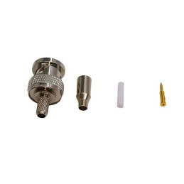 1 pcs - RS PRO, Plug Panel Mount BNC Connector, Crimp Termination, Straight Body