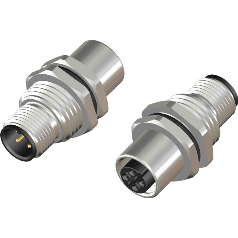 1 pcs - RS PRO 4 Pole Plug M12 Socket Adapter