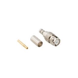 1 pcs : 182112 - RF Connectors / Coaxial Connectors MINI UHF S CRIMP JCK FOR RG-58, LMR-195
