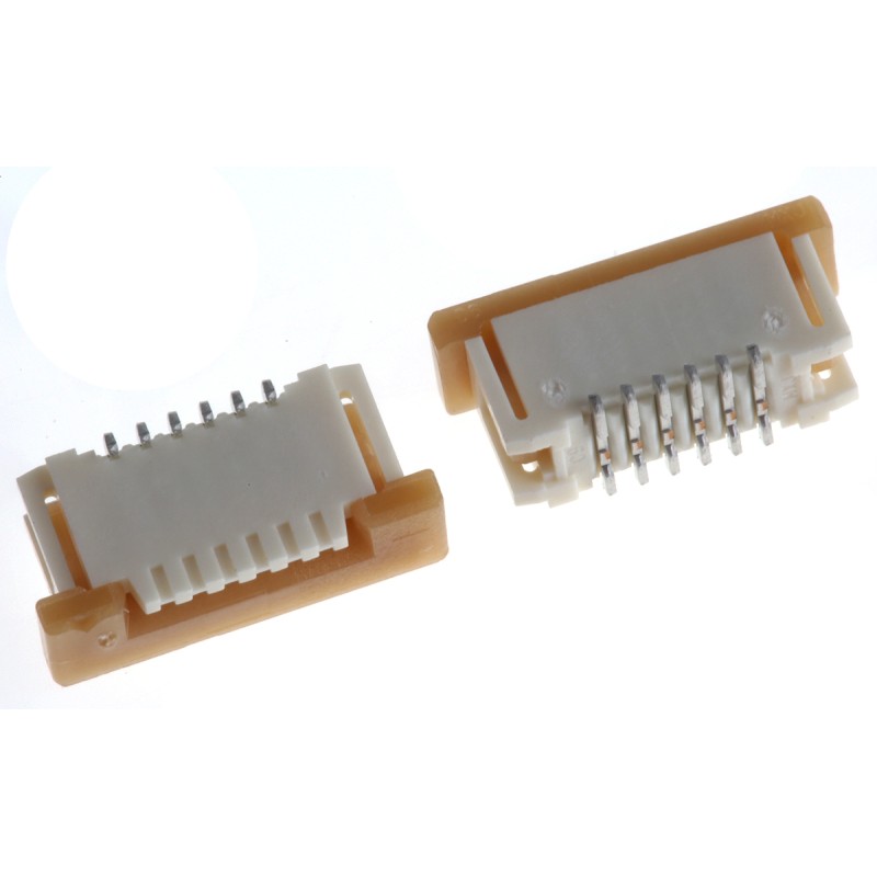 10 pcs - Molex, Easy-On, 52610 1mm Pitch 6 Way Straight Female FPC Connector, ZIF Vertical Contact
