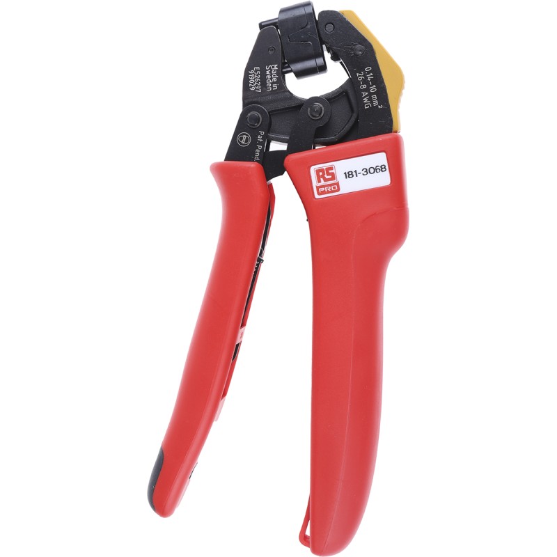 1 pcs - RS PRO Hand Ratcheting Crimp Tool for Wire End Sleeves, 0,14 - 10mm² Wire