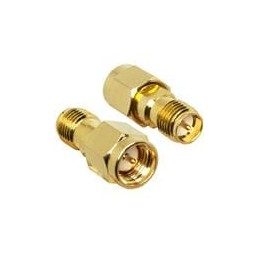 1 pcs : ADP-SMAM-RPSF-G - RF Adapters - In Series SMA Plug to RP-SMA Jack Adapter
