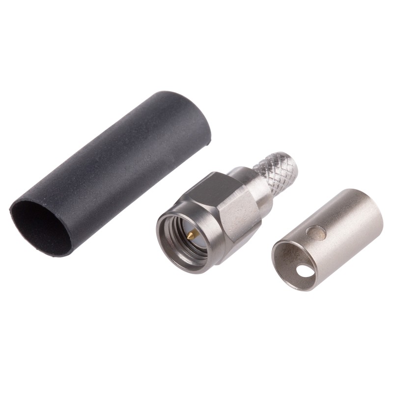1 pcs - Radiall, Plug Cable Mount SMA Connector, 50Ω, Crimp Termination, Straight Body