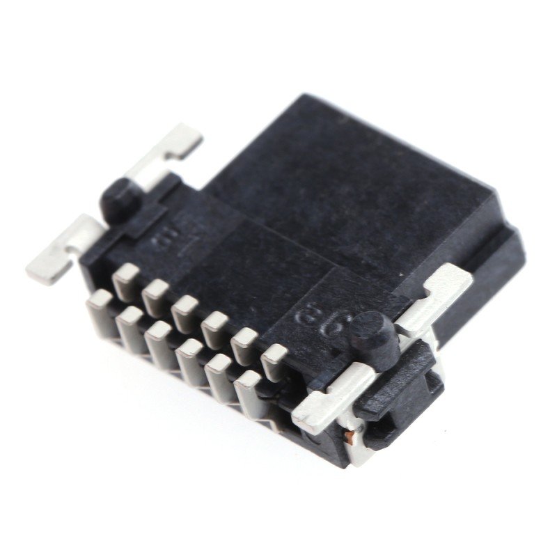 1 pcs - ERNI SMC Series Right Angle Surface Mount PCB Socket, 12-Contact, 2-Row, 1.27mm Pitch, Solder Termination