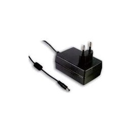 1 pcs : GST18E12-P1J - Wall Mount AC Adapters 18W 12V 1.5A Level VI Euro plug