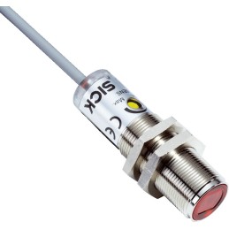 1 pcs - Sick Through Beam Photoelectric Sensor, Barrel Sensor, 0 - 28 m Detection Range