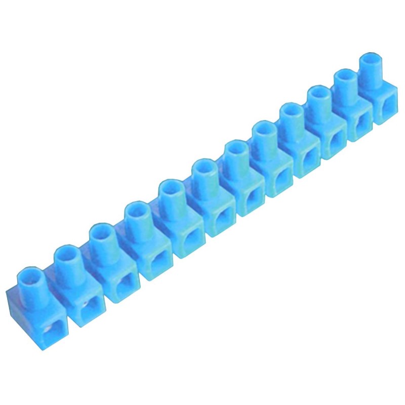 10 pcs - RS PRO Non-Fused Terminal Block, 12-Way, 24A, 14 AWG Wire, Screw Down Termination