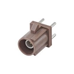1 pcs : 59S10H-400T5-F - RF Connectors / Coaxial Connectors PlugPCBoardSolderPns Straight F Brown