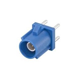 1 pcs : 59S10H-400T5-C - RF Connectors / Coaxial Connectors PlugPCBoardSolderPns Straight C Blue
