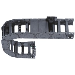 1 pcs - Igus E4.56, e-chain Black Cable Chain - Flexible Slot, W284 mm x D84mm, L1m, 300 mm Min. Bend Radius, Igumid G
