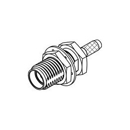 1 pcs : 73251-0930 - RF Connectors / Coaxial Connectors SMA JACK BULKHEAD 50OHM RG316 CABLE