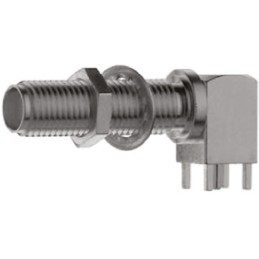 15 pcs - Telegartner, jack PCB Mount SMA Connector, 50Ω, Solder Termination, Right Angle Body