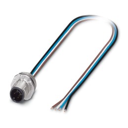 1 pcs - Phoenix Contact Straight Male 4 way M12 to Sensor Actuator Cable, 500mm
