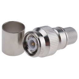 15 pcs - Telegartner, Plug Cable Mount TNC Connector, 50Ω, Crimp Termination, Straight Body