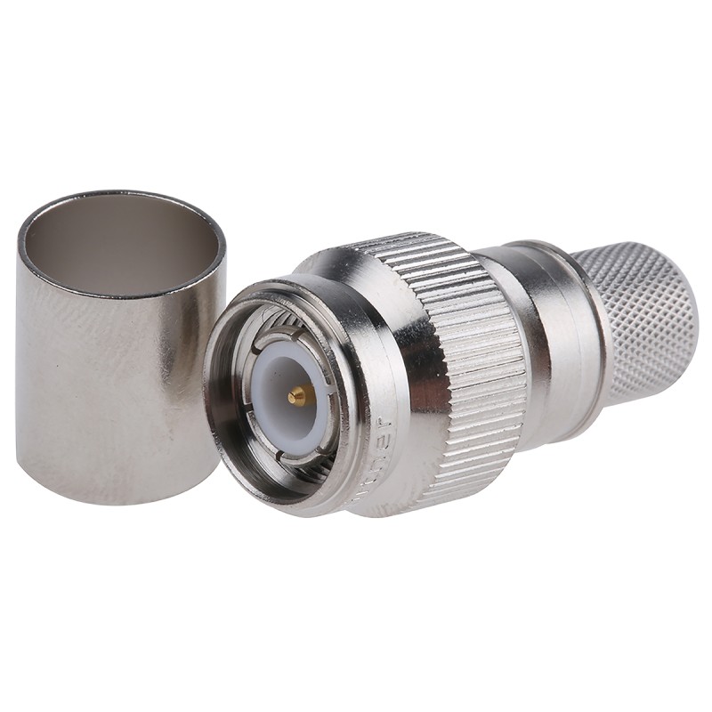 15 pcs - Telegartner, Plug Cable Mount TNC Connector, 50Ω, Crimp Termination, Straight Body