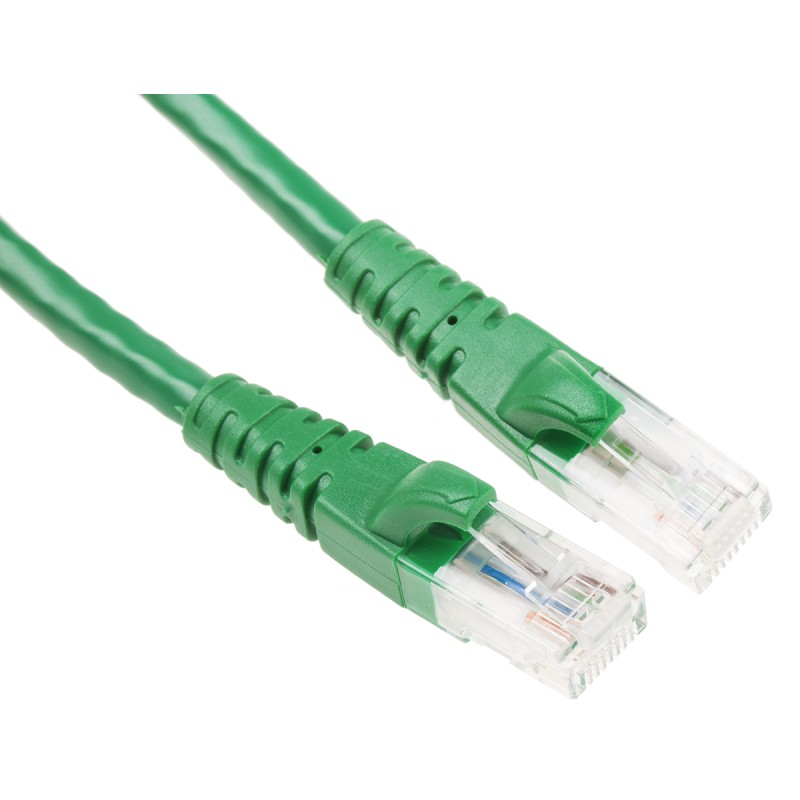 1 pcs - RS PRO Cat6 Male RJ45 to Male RJ45 Ethernet Cable, U/UTP, Green PVC Sheath, 5m