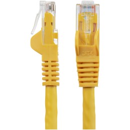 1 pcs - StarTech.com Cat6 Straight Male RJ45 to Straight Male RJ45 Ethernet Cable, U/UTP, Yellow PVC Sheath, 7.5m, CMG Rated