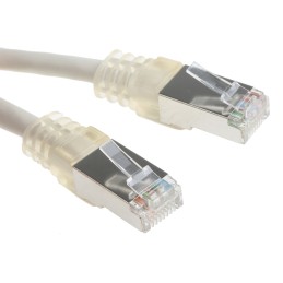 1 pcs - Decelect Cat5 Male RJ45 to Male RJ45 Ethernet Cable, F/UTP, Grey, 0.5m