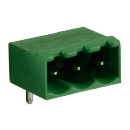 10 pcs - RS PRO 5.0mm Pitch 3 Way Right Angle Pluggable Terminal Block, Header, Through Hole, Solder Termination
