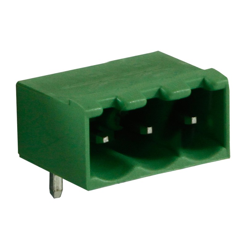 10 pcs - RS PRO 5.0mm Pitch 3 Way Right Angle Pluggable Terminal Block, Header, Through Hole, Solder Termination
