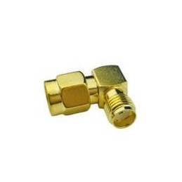 1 pcs : ADP-SMAM-SMAF90 - RF Adapters - In Series RF Adaptor SMA (Male) to SMA(Female) Right Angle