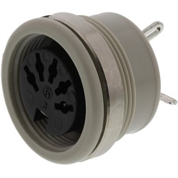 1 pcs - Hirschmann, MAB 3 Pole Din Socket, DIN 41524, 4A, 34 V ac/dc IP30, Screw Lock, Female, Panel Mount