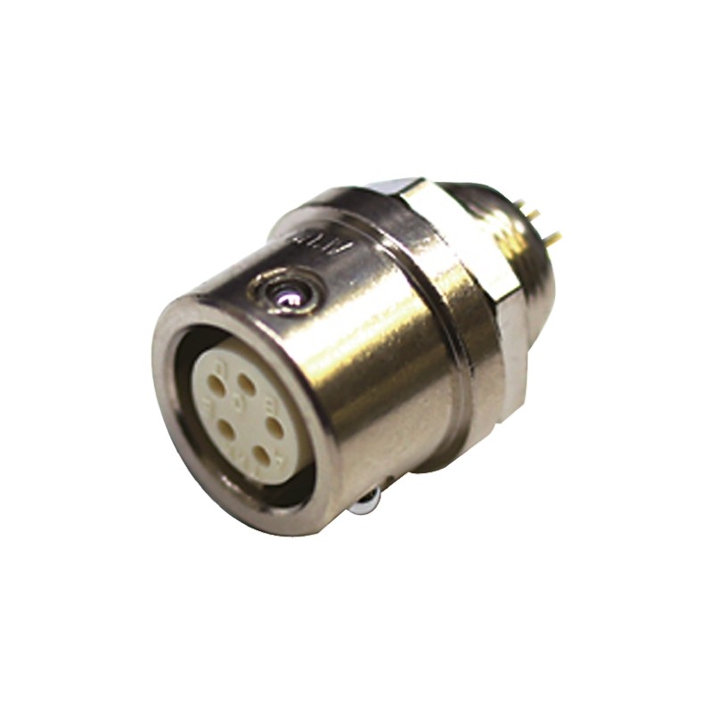 1 pcs - Tajimi Electronics Circular Connector, 5 Contacts, Panel Mount, Miniature Connector, Socket, Female, PRC05 Series