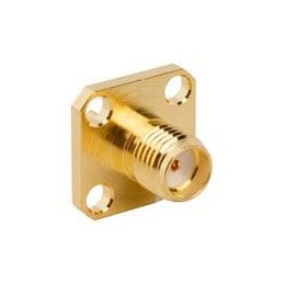 1 pcs : 132204 - RF Connectors / Coaxial Connectors SMA PANEL MNT JACK 4 HOLE .260 IN. POST