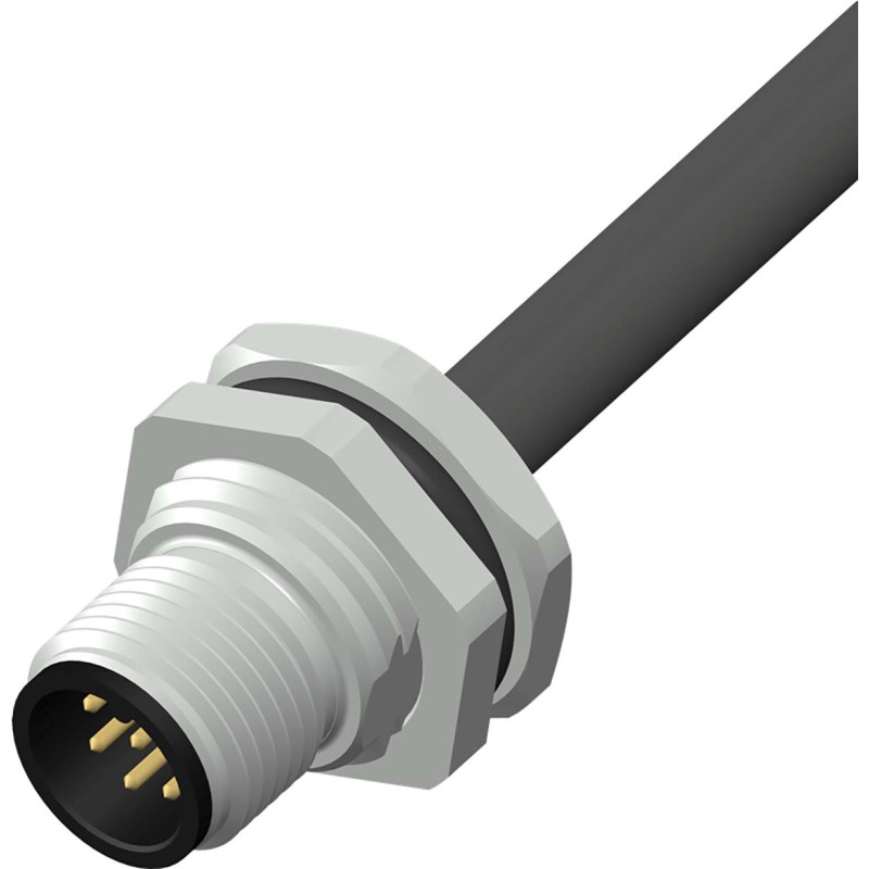 1 pcs - RS PRO Circular Connector, Front Mount, M12 Connector, Socket, Male, IP67