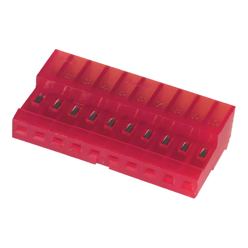 10 pcs - TE Connectivity 10-Way IDC Connector Socket for Cable Mount, 1-Row