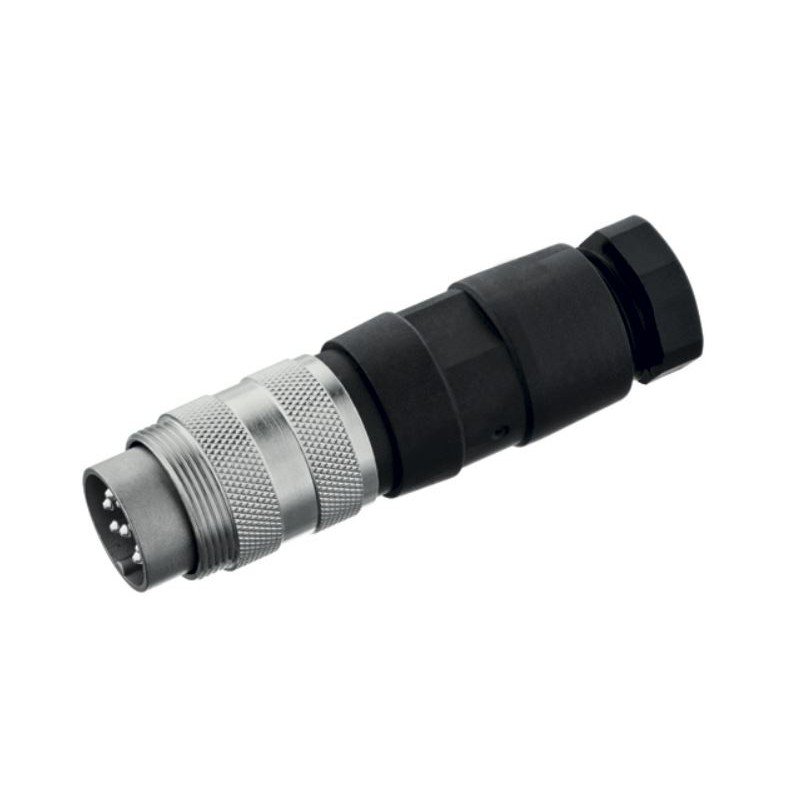 1 pcs - Amphenol Industrial, T340 6 Pole M16 Din, DIN EN 61076-2-106, 5A, 300 V IP40, Screw Coupling, Male, Cable Mount