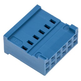 10 pcs - TE Connectivity, AMPMODU HE13/HE14 Female Connector Housing, 2.54mm Pitch, 12 Way, 2 Row