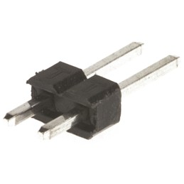 100 pcs - HARWIN M20 Series Straight Through Hole Pin Header, 2 Contact(s), 2.54mm Pitch, 1 Row(s), Unshrouded