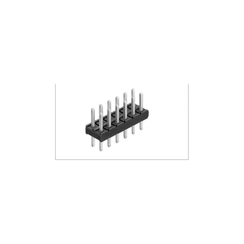 10 pcs - Hirose A3B Series Right Angle Through Hole Pin Header, 6 Contact(s), 2.0mm Pitch, 2 Row(s), Unshrouded